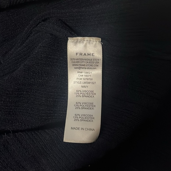 NWT Frame navy rib twist short sleeve sweater - Picture 6 of 6